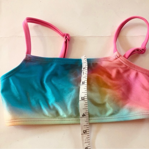 3Pc Bundle Cat & Jack Girls Rashguard Tie Dyed Bralette Bikini Bottom Swimwear - Picture 9 of 13